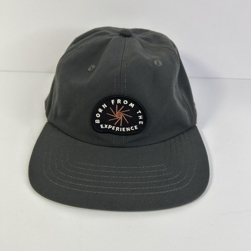 PrAna Gazin Patch Hat Cap Snapback Gray Mens One Size BFTE Logo Baseball - Picture 1 of 6